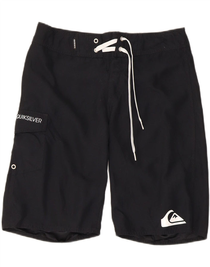 Мужские шорты для плавания Quiksilver с рисунком, маленькие черные из полиэстера