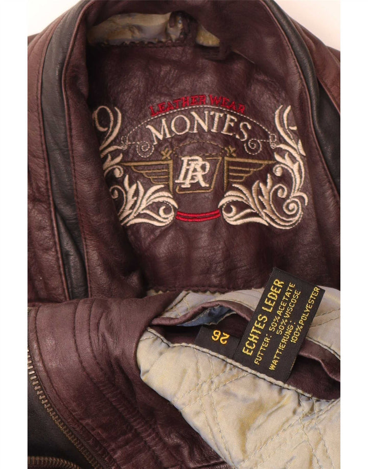 Мужская кожаная куртка Montes UK 44 2XL коричневая