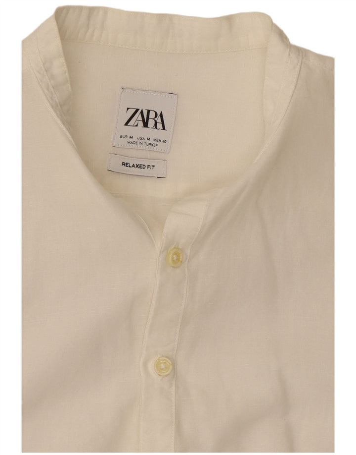 Мужская рубашка свободного кроя Zara, средний белый