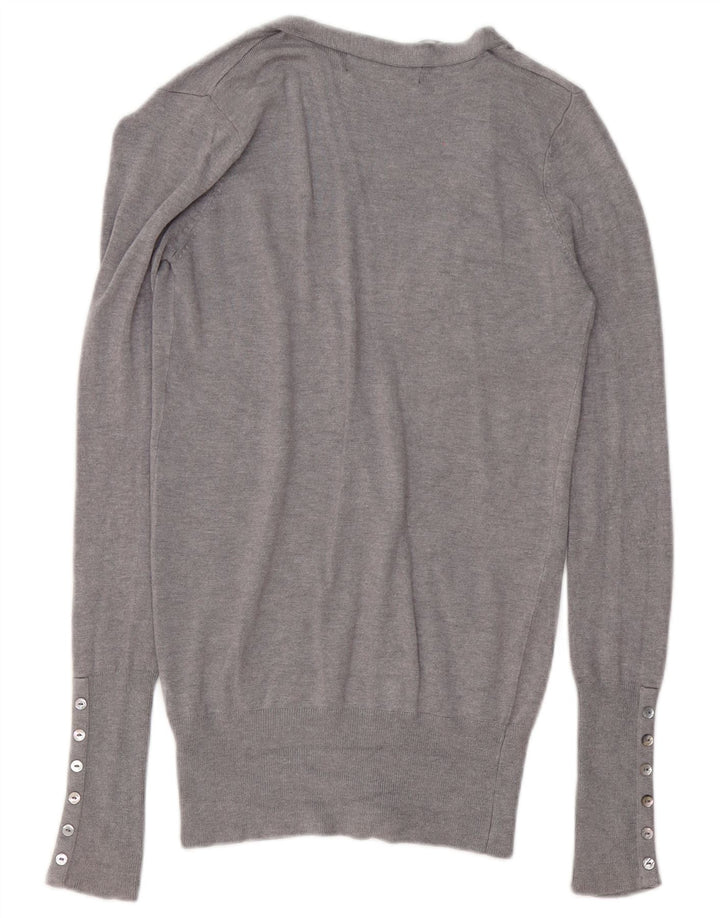 Женский кардиган ZARA UK 10, маленький серый вискоза