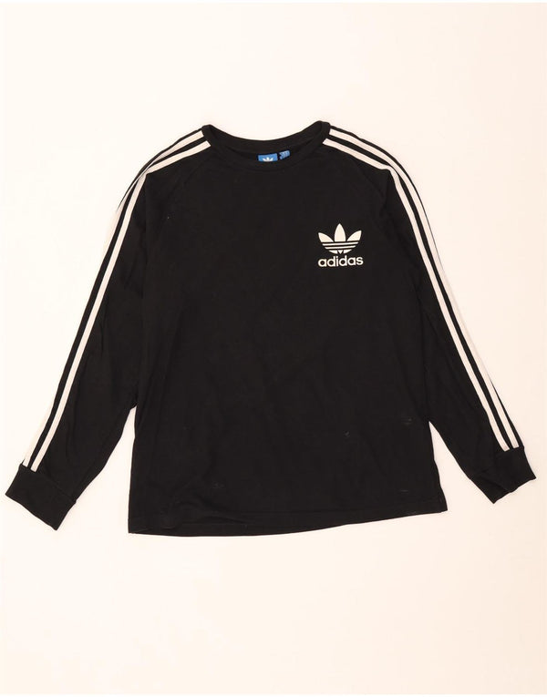 Мужской топ Adidas с длинным рукавом, средний черный хлопок