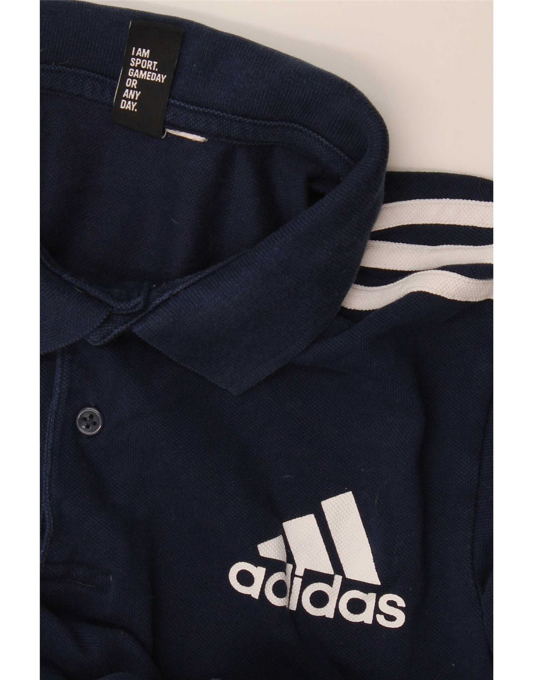 Мужская рубашка поло Adidas, маленькая, темно-синяя