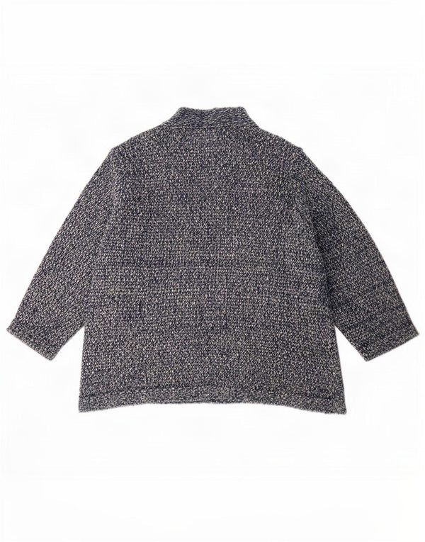 Женский открытый кардиган с рукавами 3/4 M&Co, Великобритания, 24, 4XL, темно-синий, в крапинку