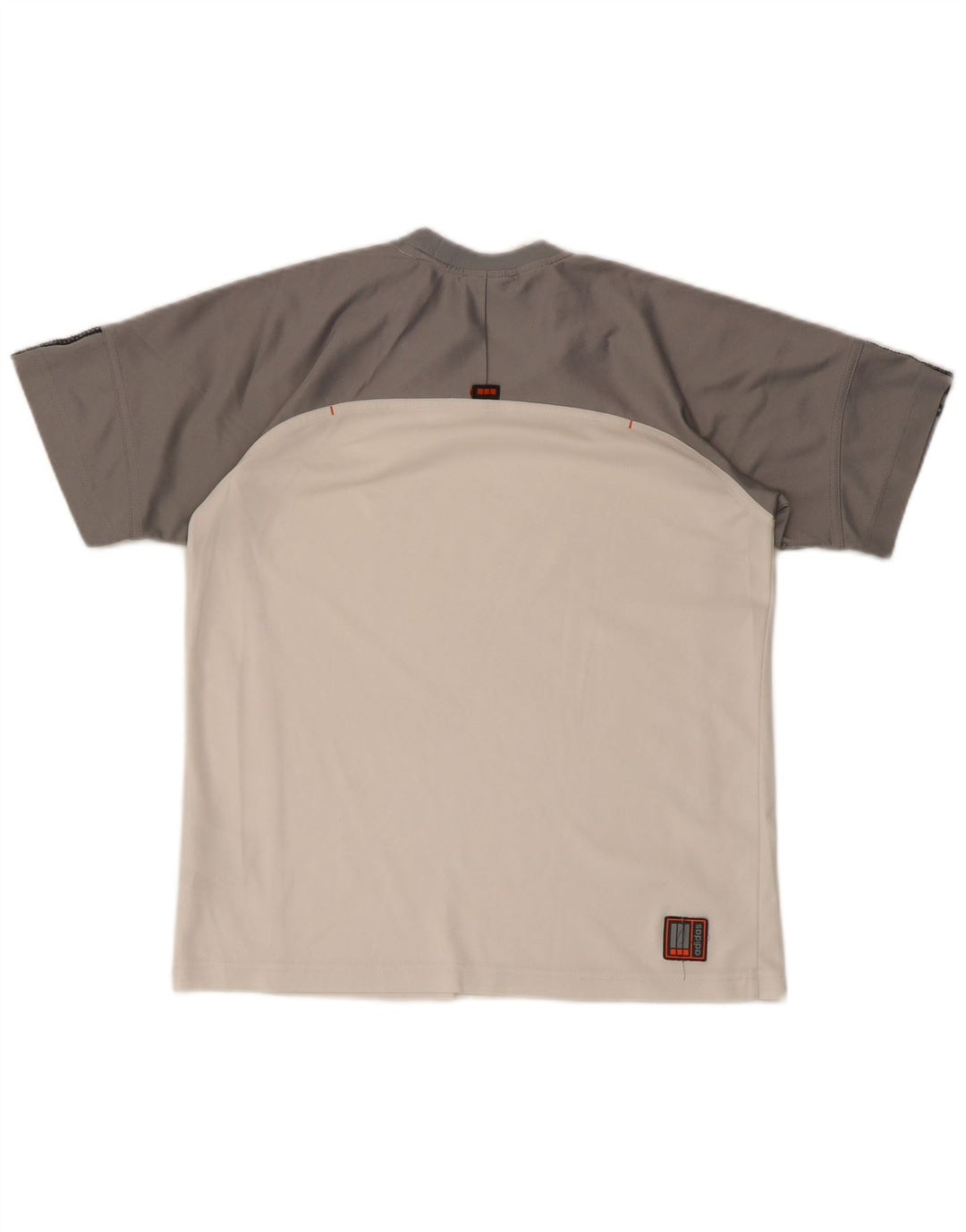 Футболка ADIDAS для мальчиков, топ 13–14 лет, белый полиэстер с цветными блоками