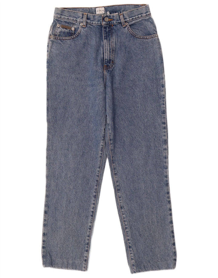 Женские зауженные джинсы CALVIN KLEIN США 10, большие размеры W28 L28, синий хлопок