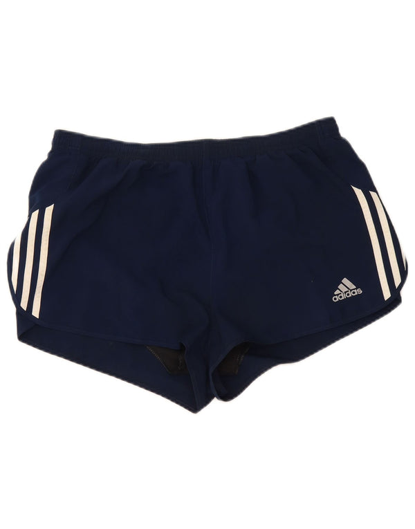 Женские спортивные шорты Adidas Climalite UK 14, средние, темно-синие