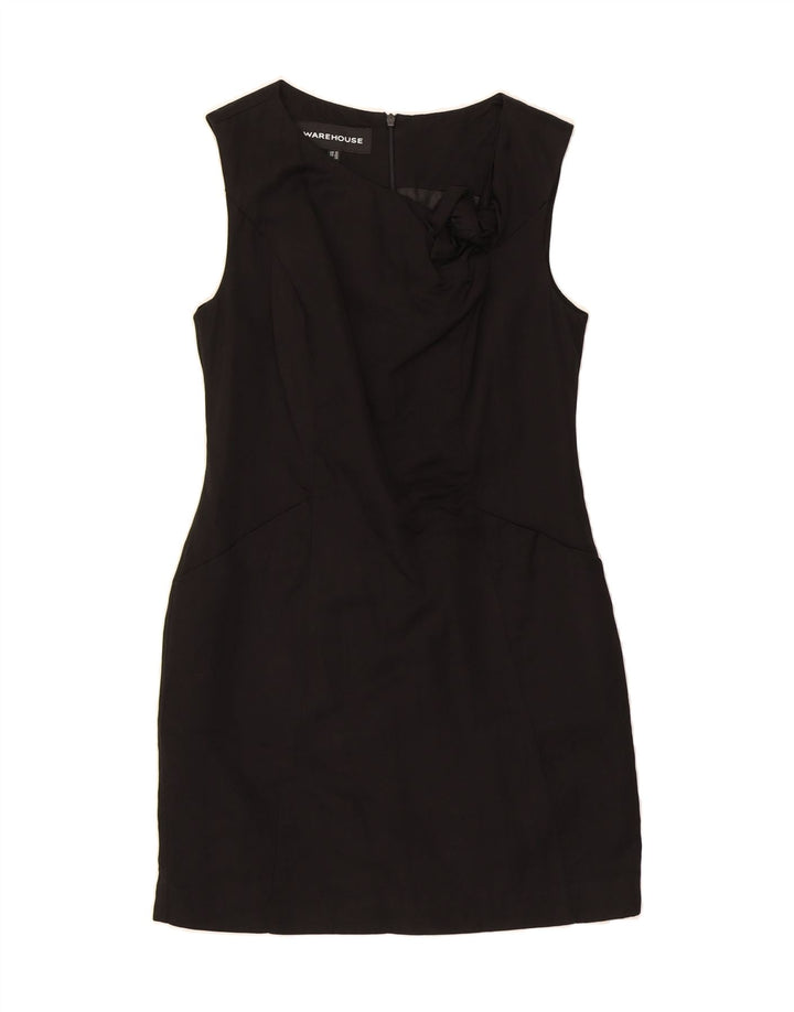 WAREHOUSE Womens Sleeveless Sheath Dress UK 12 Medium  Black Vintage Warehouse and Second-Hand Warehouse from Messina Hembry 