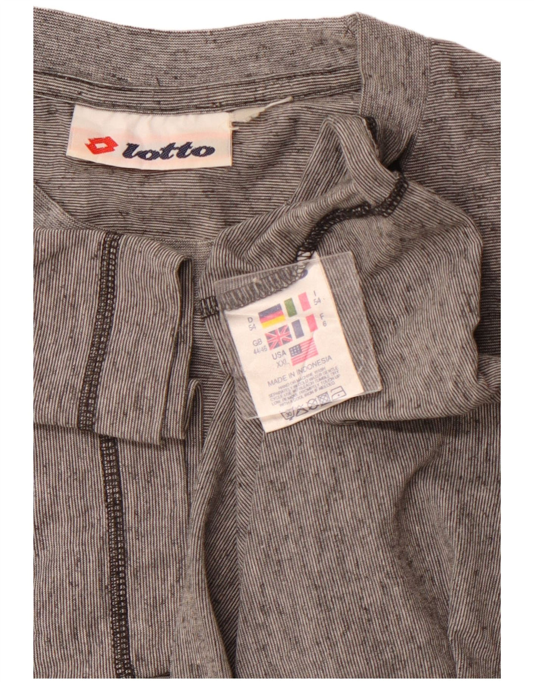 Мужская футболка с рисунком LOTTO, Великобритания, 44/46, 2XL, серый полиэстер с крапинками