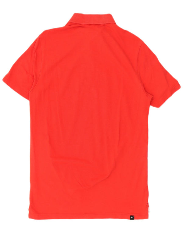Мужская рубашка-поло Puma, маленькая красная, хлопковая