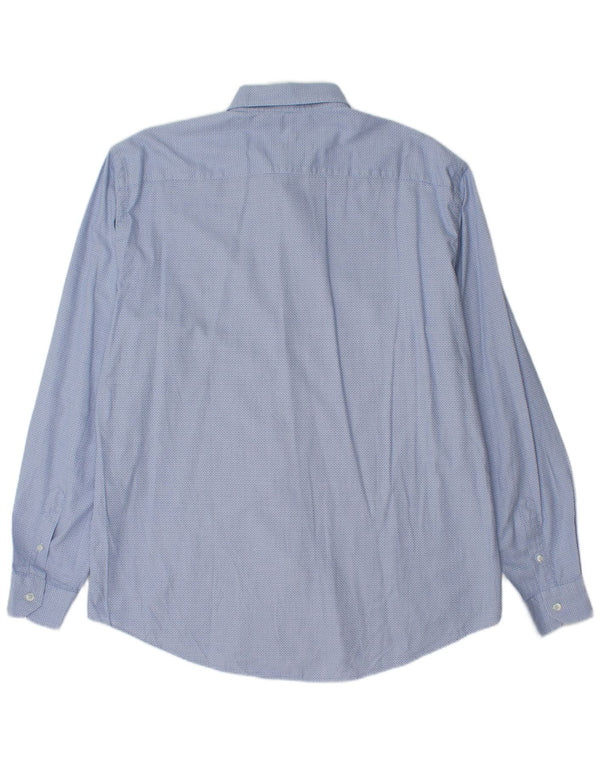 Мужская рубашка узкого кроя Harmont & Blaine 3XL синяя с геометрическим рисунком