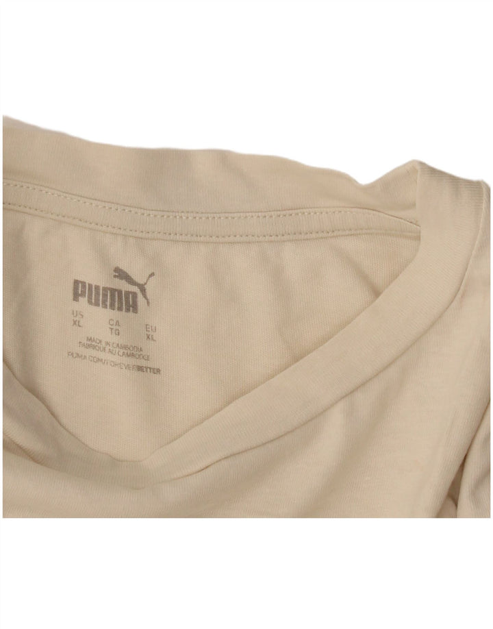 Мужская футболка с рисунком Puma Top XL Бежевая