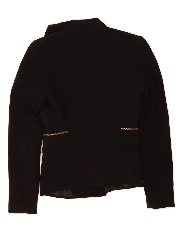 ZARA Womens Open Blazer Jacket UK 10 Small Black Acetate Vintage Zara and Second-Hand Zara from Messina Hembry 