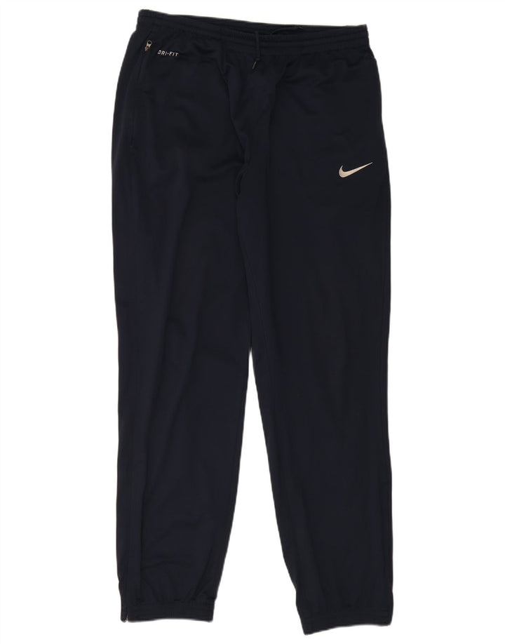 Мужские спортивные брюки Nike Dri Fit для бега, большие темно-синие брюки из полиэстера