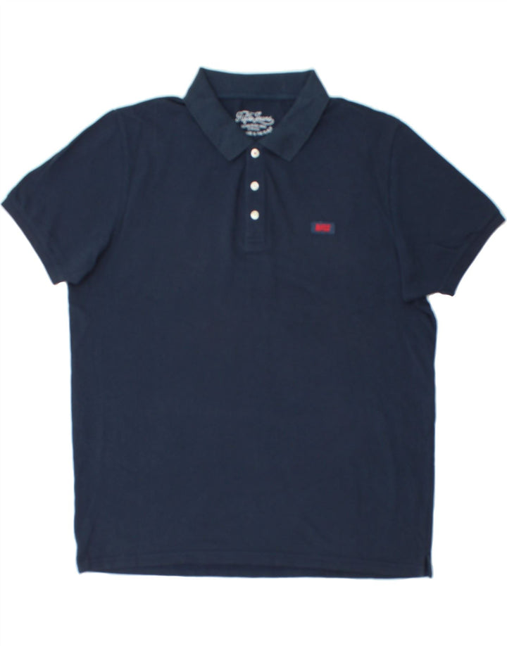 RIFLE Mens Polo Shirt 3XL Navy Blue Cotton Vintage Rifle and Second-Hand Rifle from Messina Hembry 