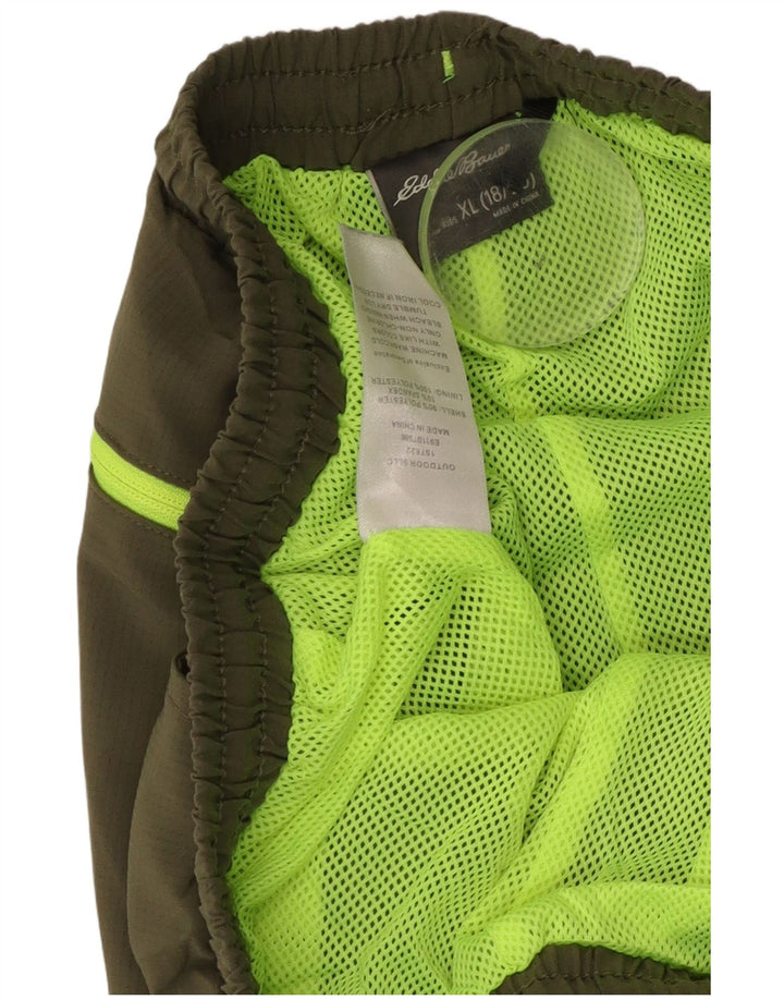 Спортивные шорты Eddie Bauer для мальчиков 15–16 лет, XL, хаки, полиэстер