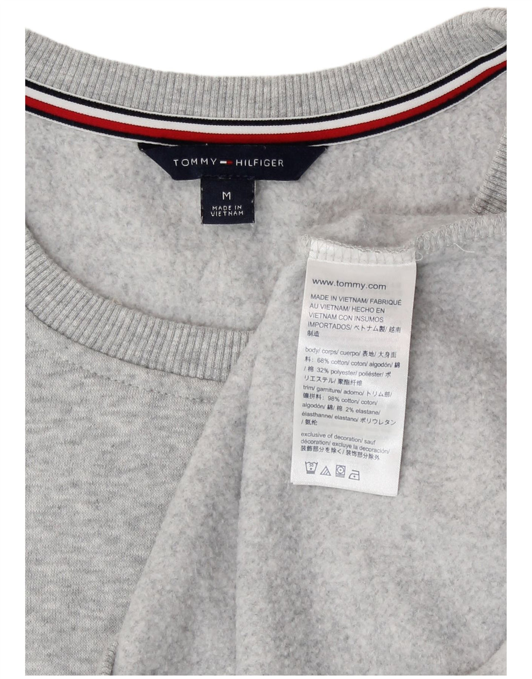 Женский свитер с рисунком Tommy Hilfiger UK 14, средний серый в крапинку