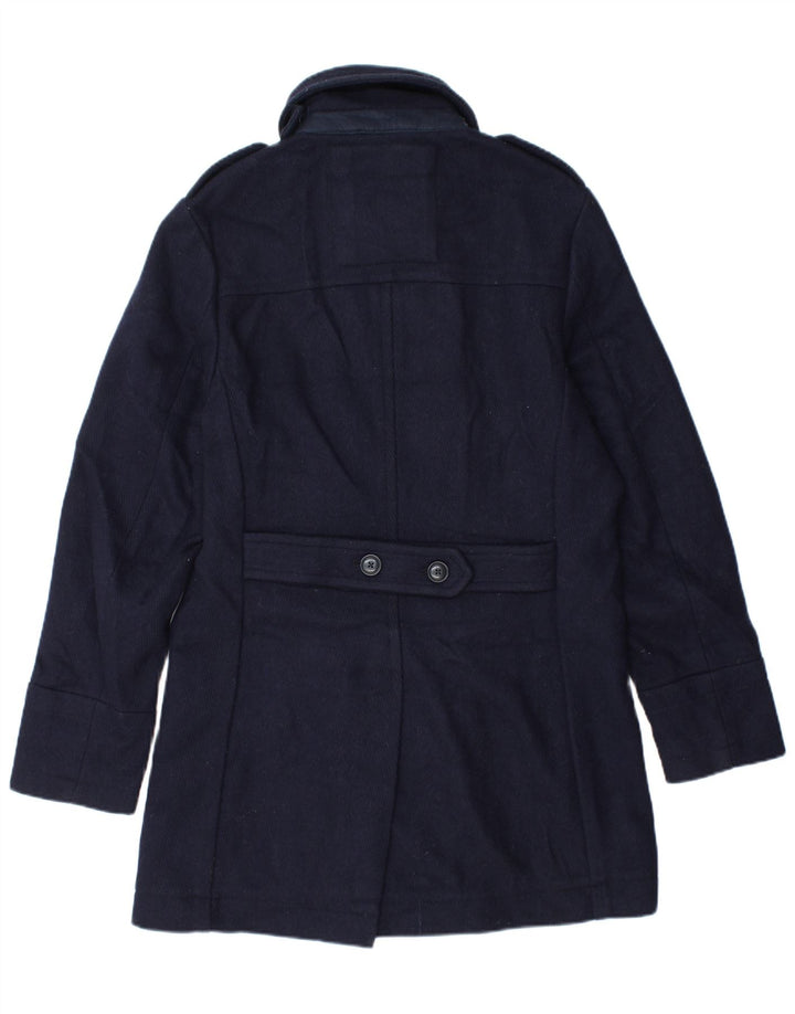 Мужское бушлат в стиле милитари Superdry UK 42 XL, темно-синий, с шевроном, шерсть