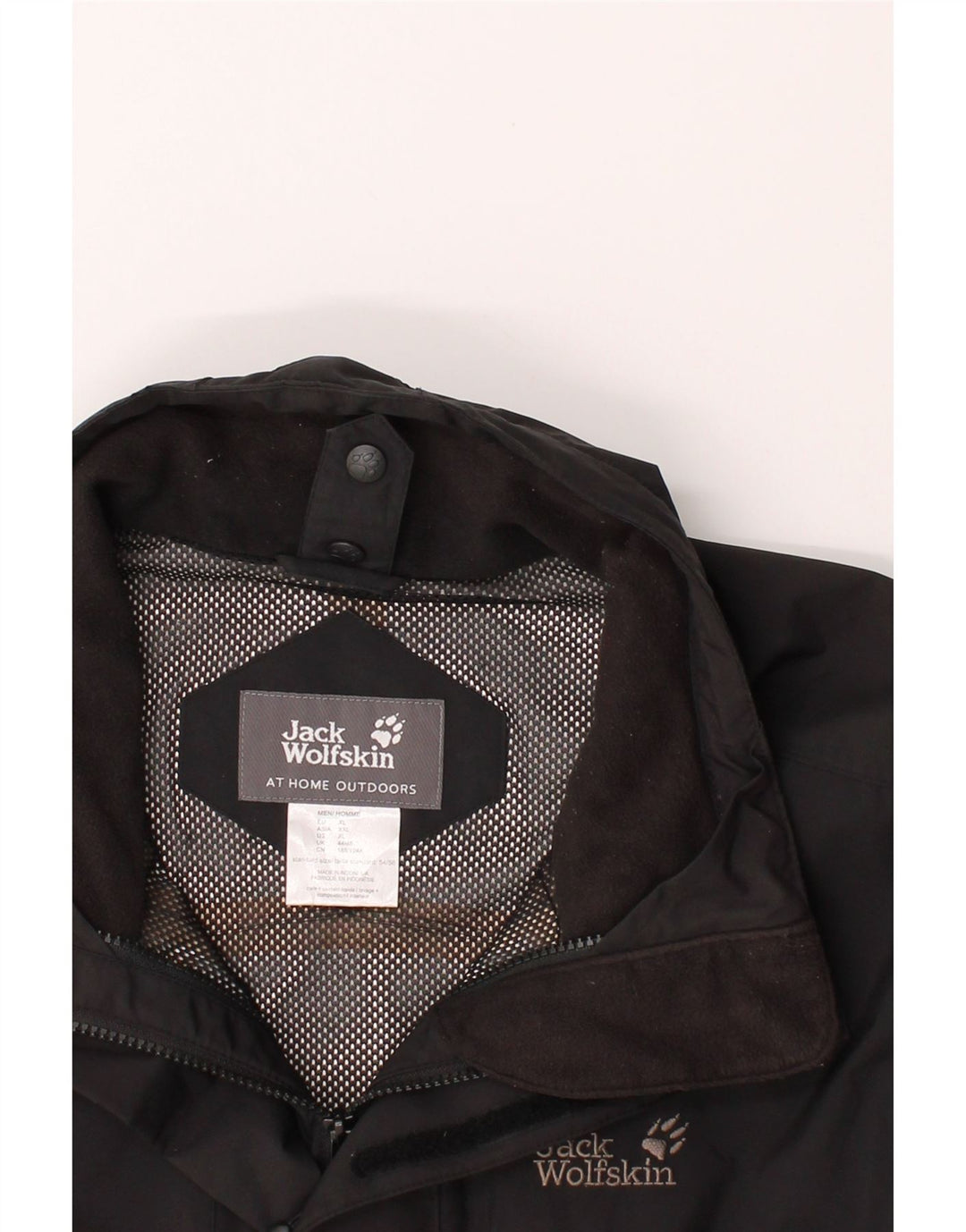 JACK WOLFSKIN Womens Rain Jacket UK 44/48 XL Black Polyester Vintage Jack Wolfskin and Second-Hand Jack Wolfskin from Messina Hembry 