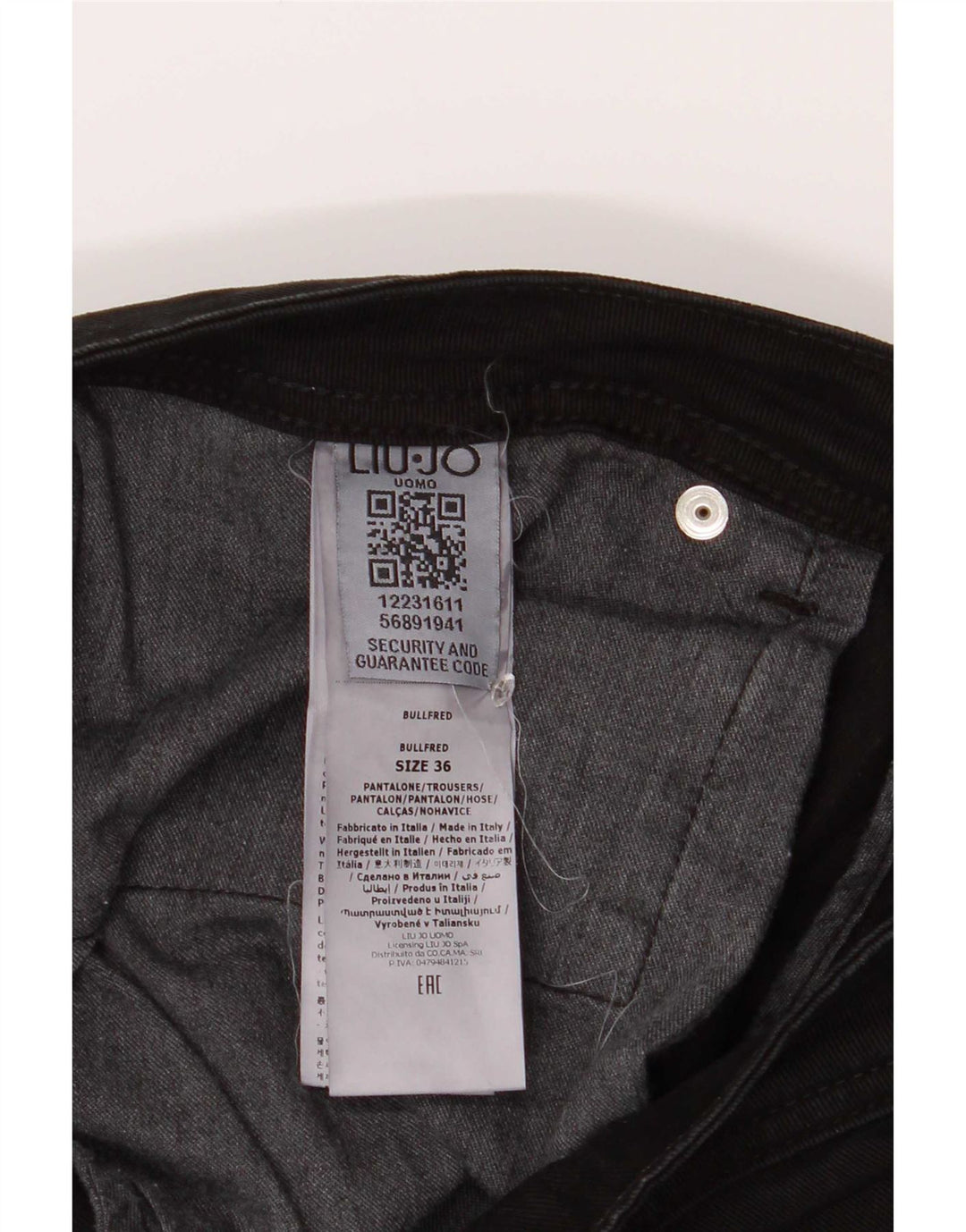 Мужские укороченные джинсы Liu Jo Fred Regular W36 L29, черный хлопок