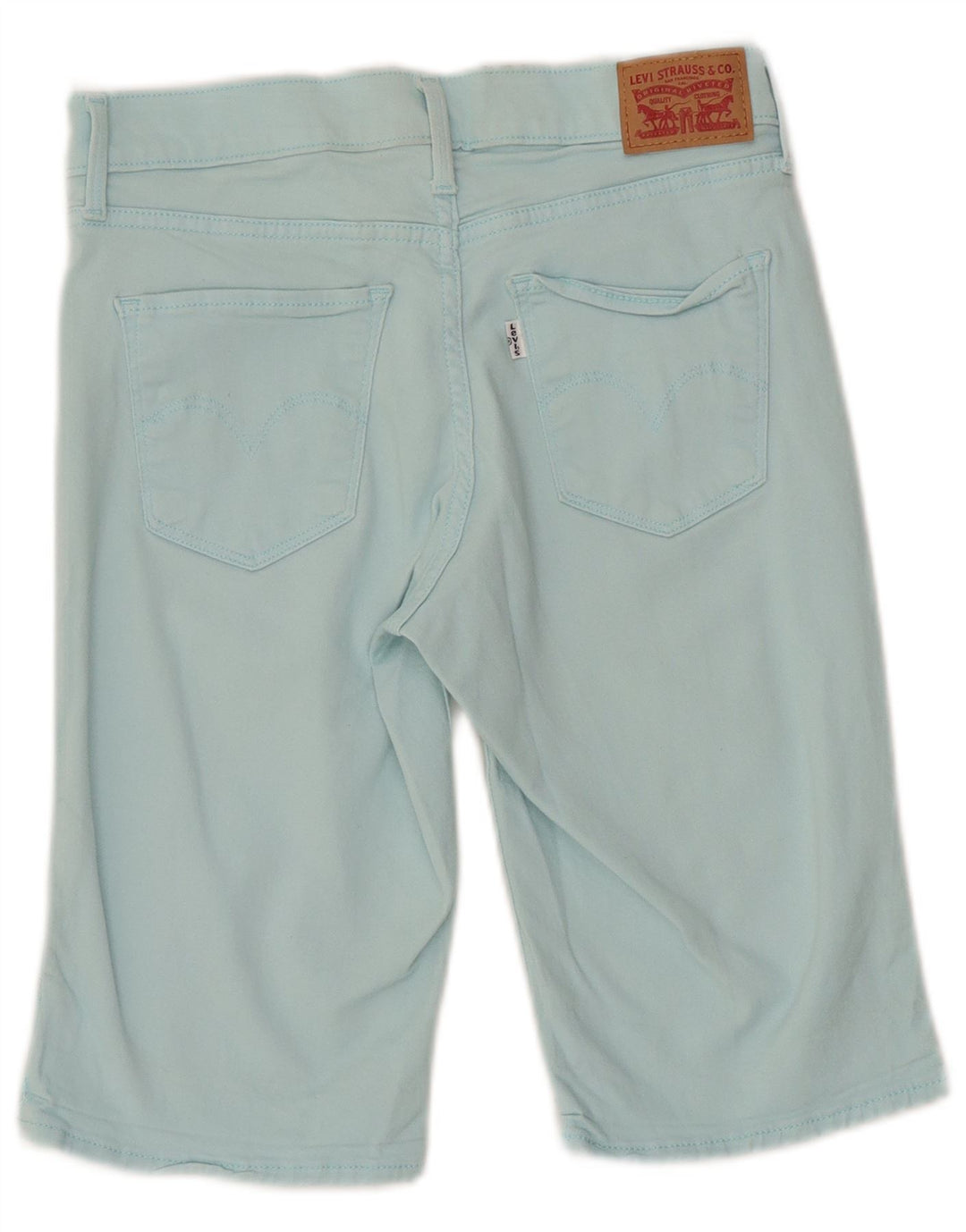 Женские джинсовые шорты LEVI'S W27, маленькие, бирюзовые, хлопок