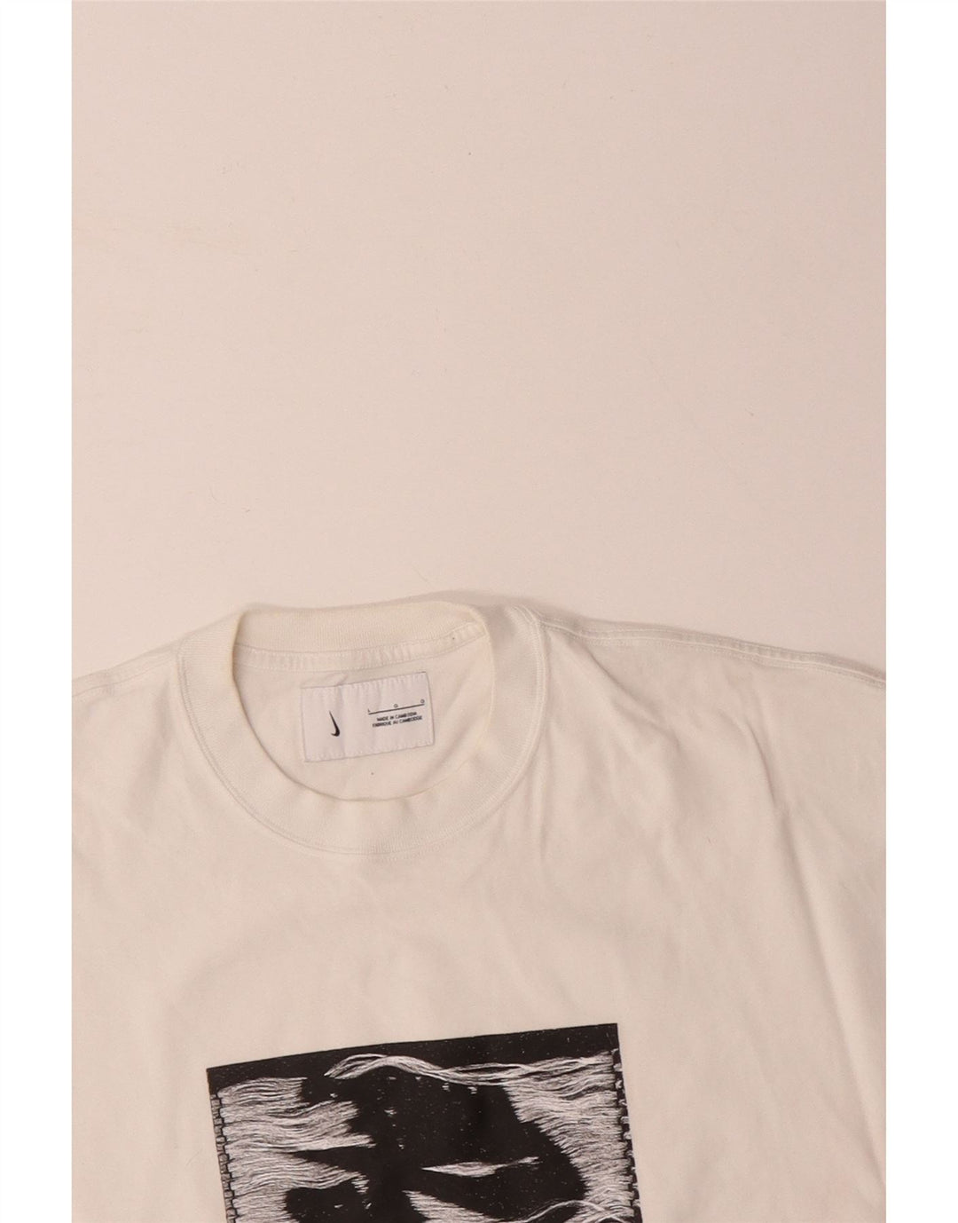 Мужская футболка с рисунком NIKE, большой размер, белый хлопок