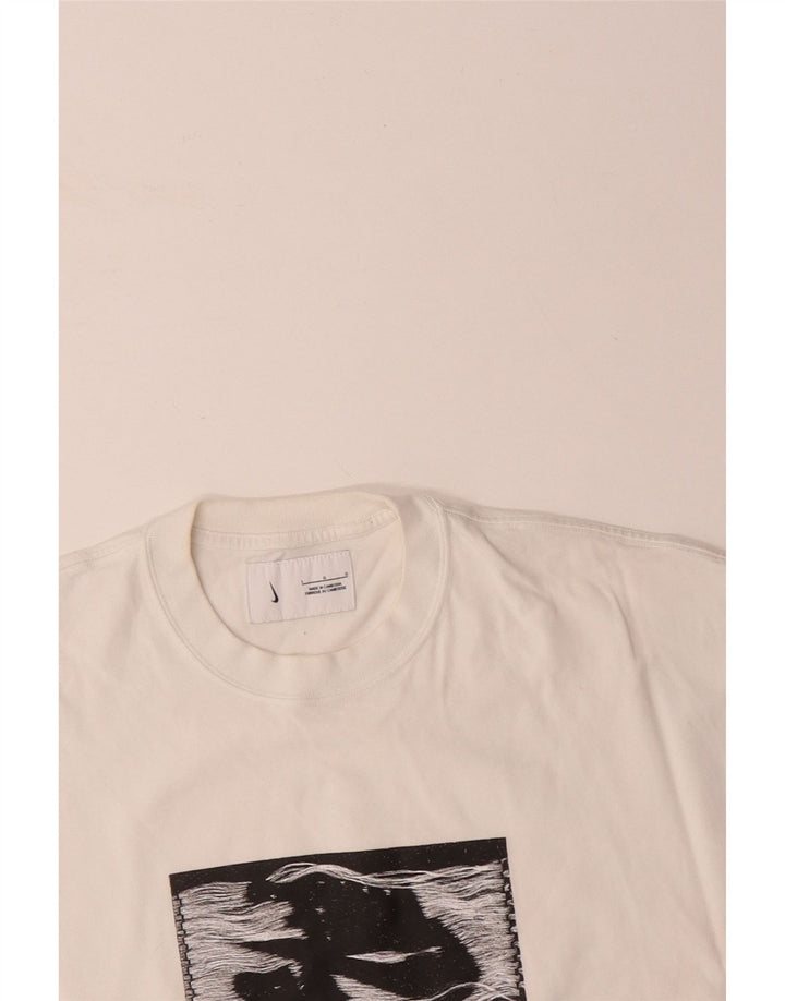 Мужская футболка с рисунком NIKE, большой размер, белый хлопок