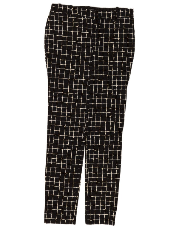 Женские узкие брюки-чиносы Zara XS W24 L28, черные с геометрическим рисунком