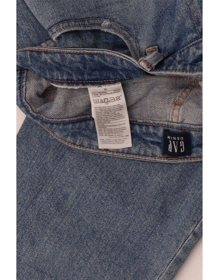 Женские потертые узкие джинсы Gap W28 L26, синие, хлопок