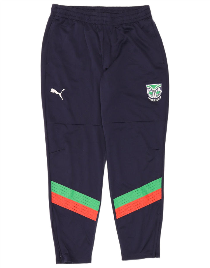 Мужские спортивные брюки PUMA Warriors XL, темно-синие, полиэстер с цветными блоками