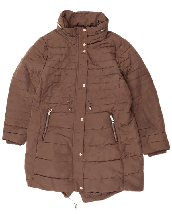 Женская парка с капюшоном Marks & Spencer UK 20 2XL, полиэстер цвета хаки