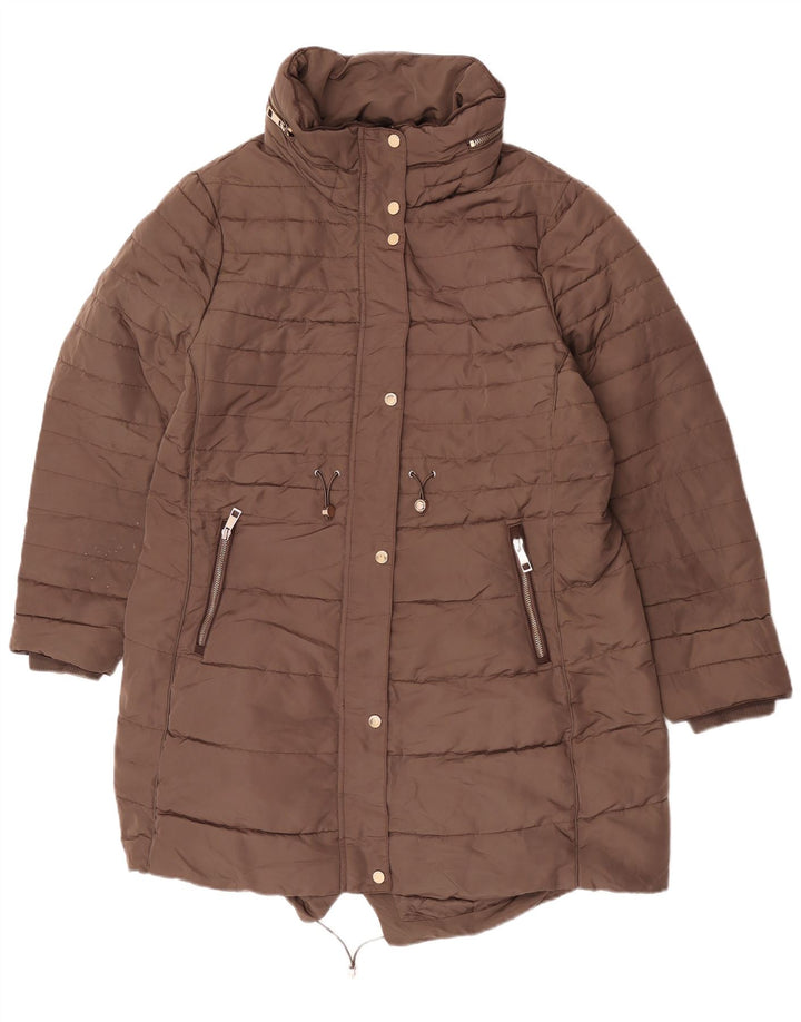 Женская парка с капюшоном Marks & Spencer UK 20 2XL, полиэстер цвета хаки