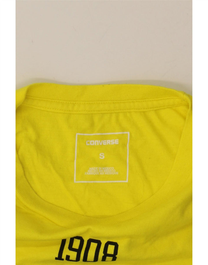 CONVERSE Mens Graphic T-Shirt Top Small Yellow Cotton Vintage Converse and Second-Hand Converse from Messina Hembry 