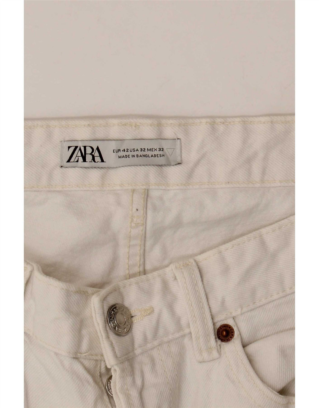 Мужские укороченные узкие джинсы Zara EU 42, большие W32 L26, белые