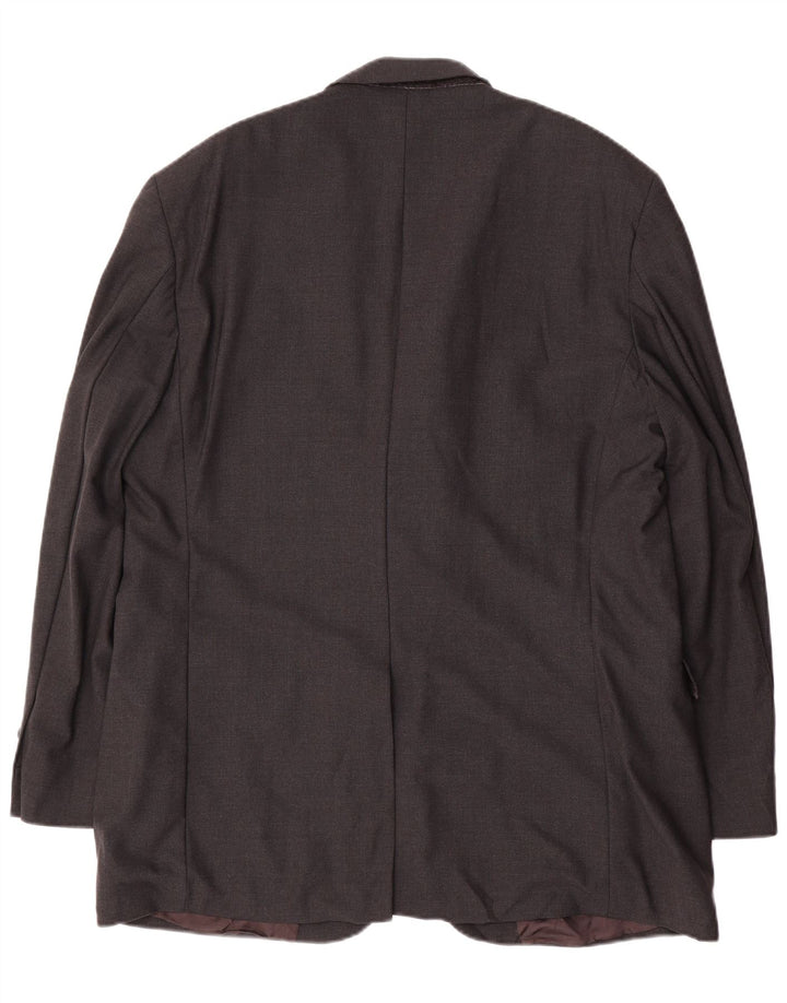 Мужской удлиненный пиджак Brooks Brothers на 2 пуговицах, Великобритания 46 3XL, серая шерсть