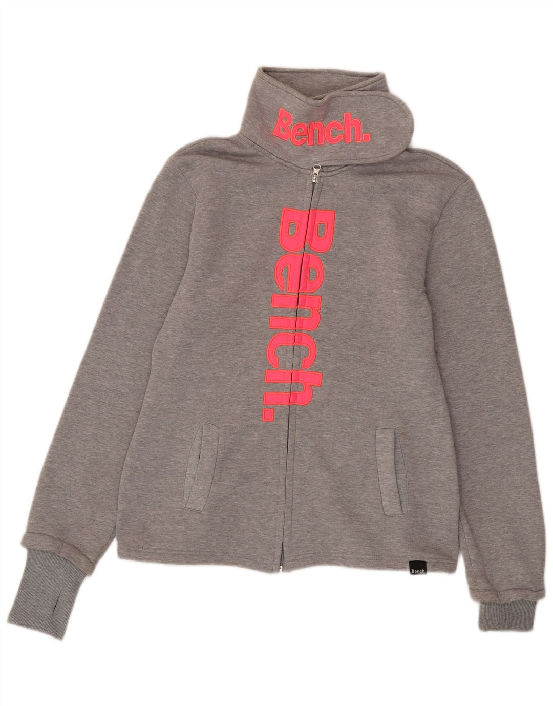 Женский спортивный костюм Bench с графическим рисунком, верхняя куртка UK 18 XL, серый хлопок