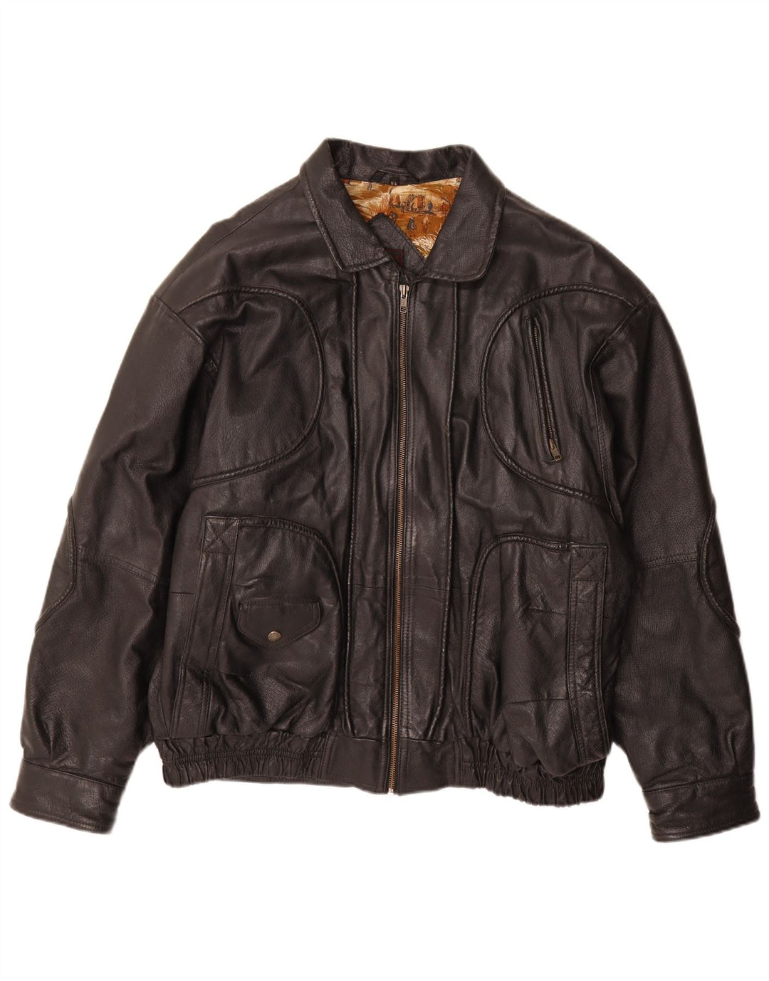 Karlsburg Мужская кожаная куртка IT 54 2XL Черная кожа