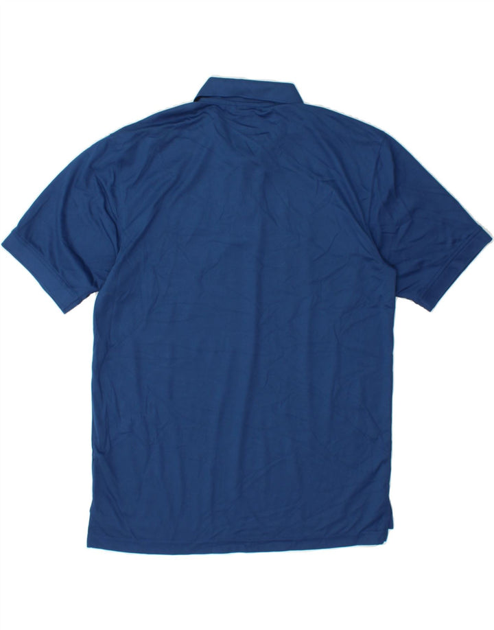 L.L.BEAN Mens Polo Shirt Medium Navy Blue Polyester Vintage L.L.Bean and Second-Hand L.L.Bean from Messina Hembry 