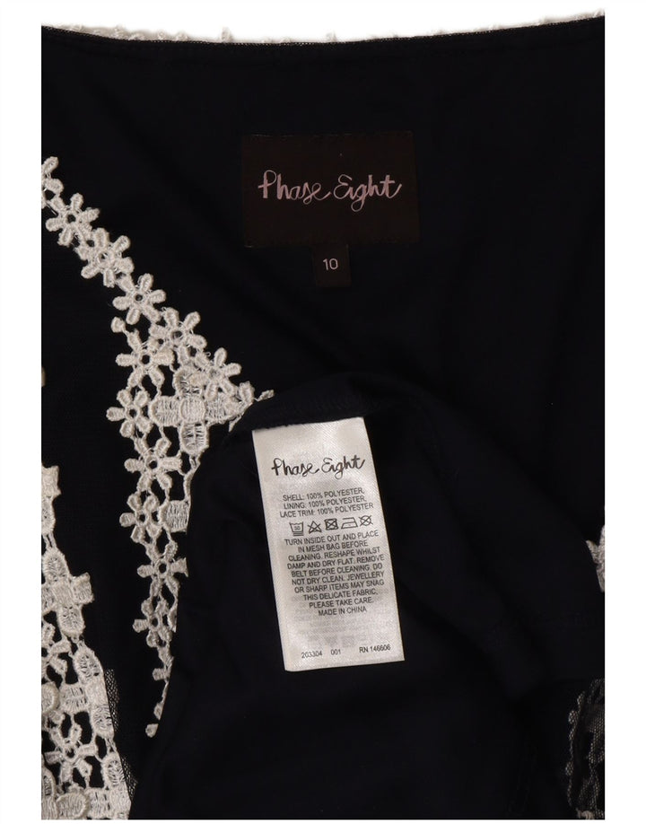 Женское платье макси без рукавов PHASE EIGHT, UK 10, маленькое темно-синее с цветочным принтом