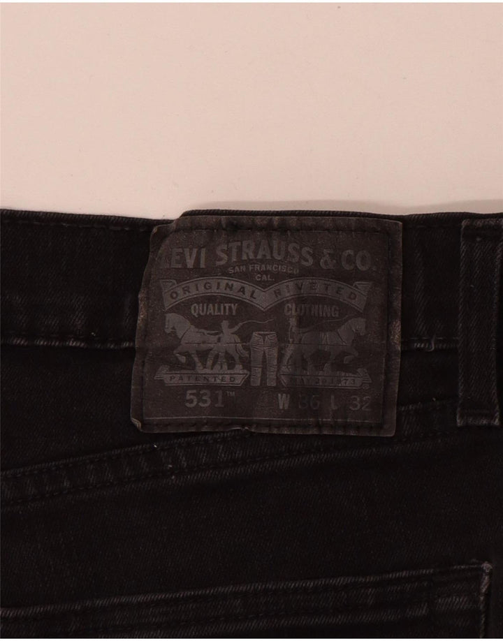 Мужские джинсы Levi's Slim 531 W36 L32, черный хлопок