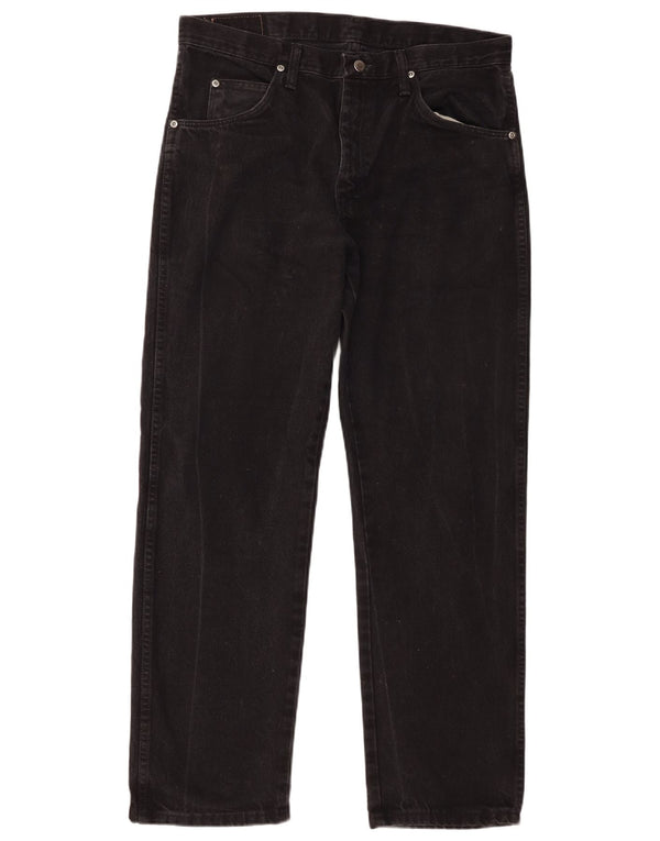 Мужские прямые джинсы Wrangler W34 L30, черный хлопок