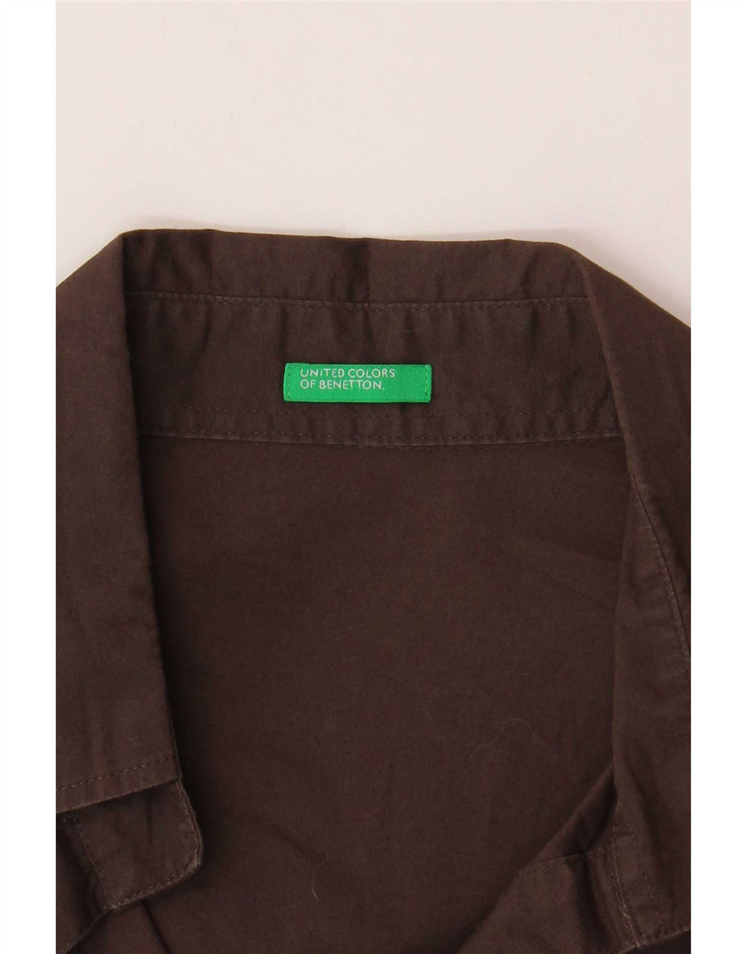 Женская пуловерная рубашка Benetton UK 14 средний коричневый