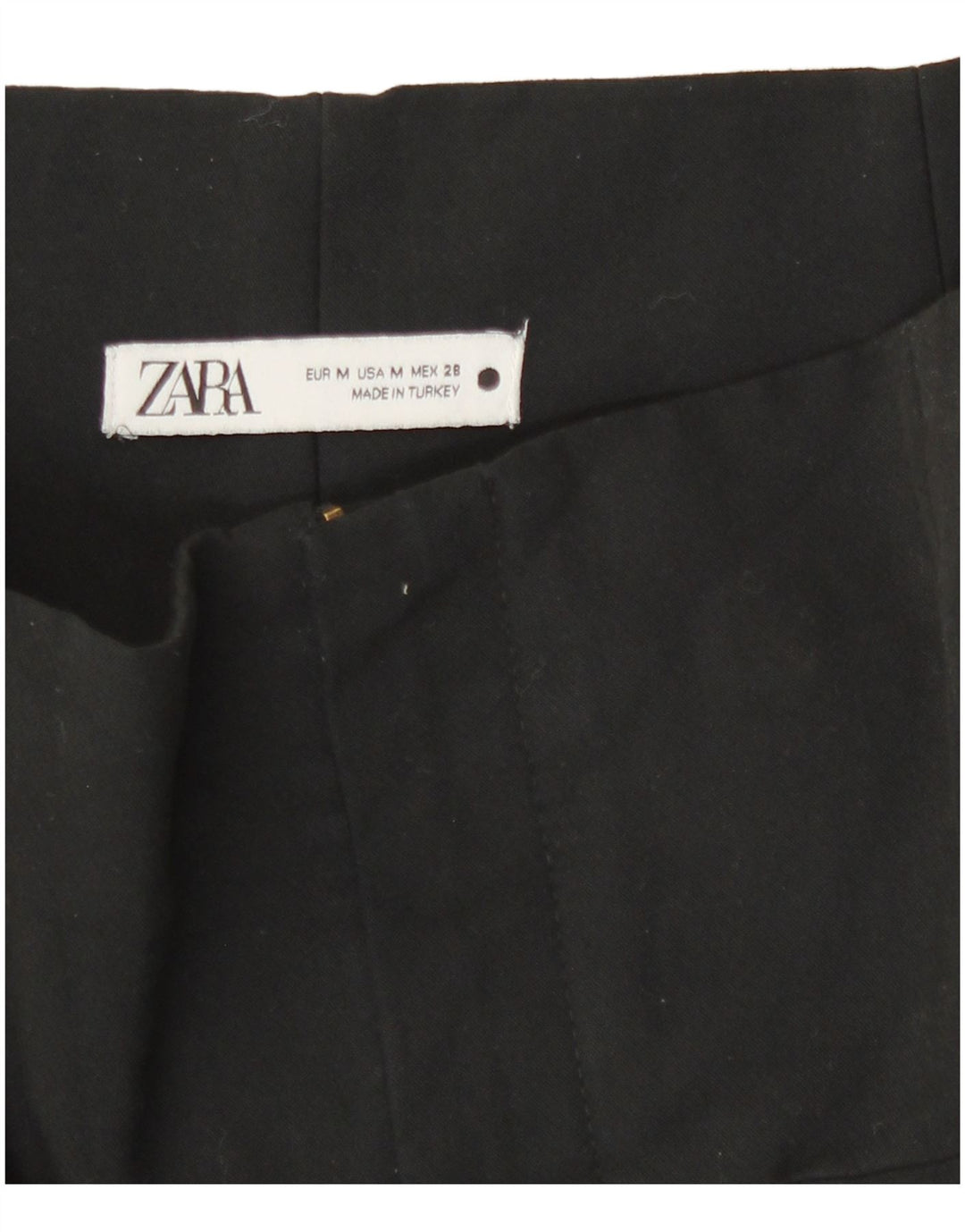 Zara Женские узкие повседневные брюки среднего размера W28 L28, черные