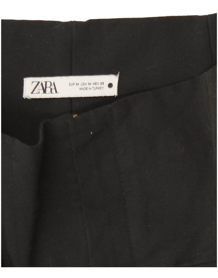 Zara Женские узкие повседневные брюки среднего размера W28 L28, черные