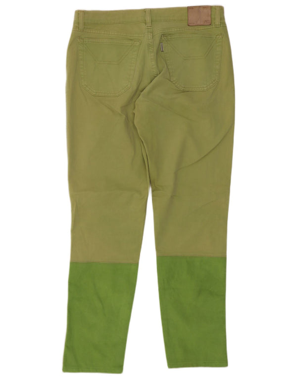 Женские укороченные джинсы Jeckerson Slim W31 L27, зеленые цветные блоки