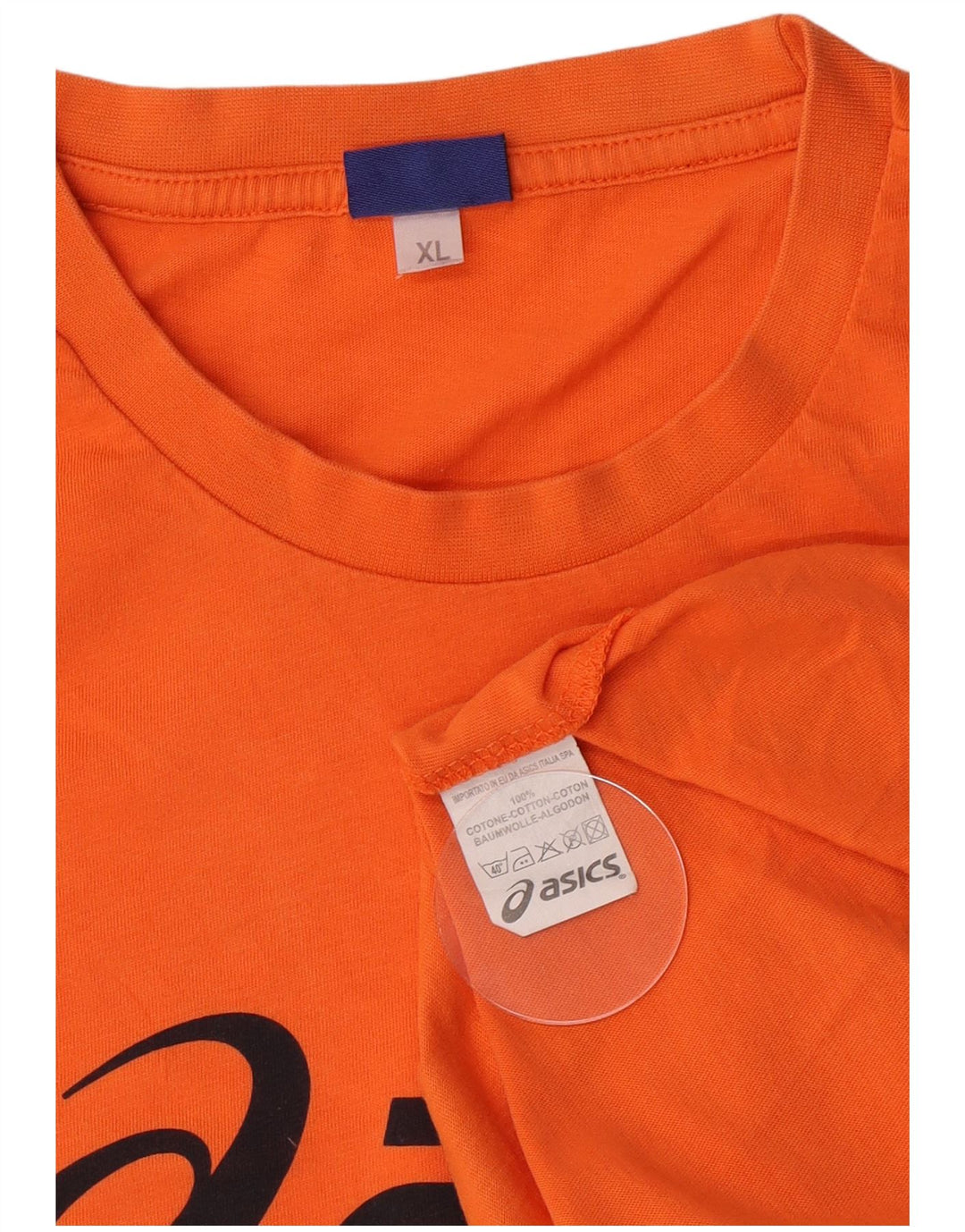 Мужская футболка с рисунком Asics Top XL Оранжевый хлопок