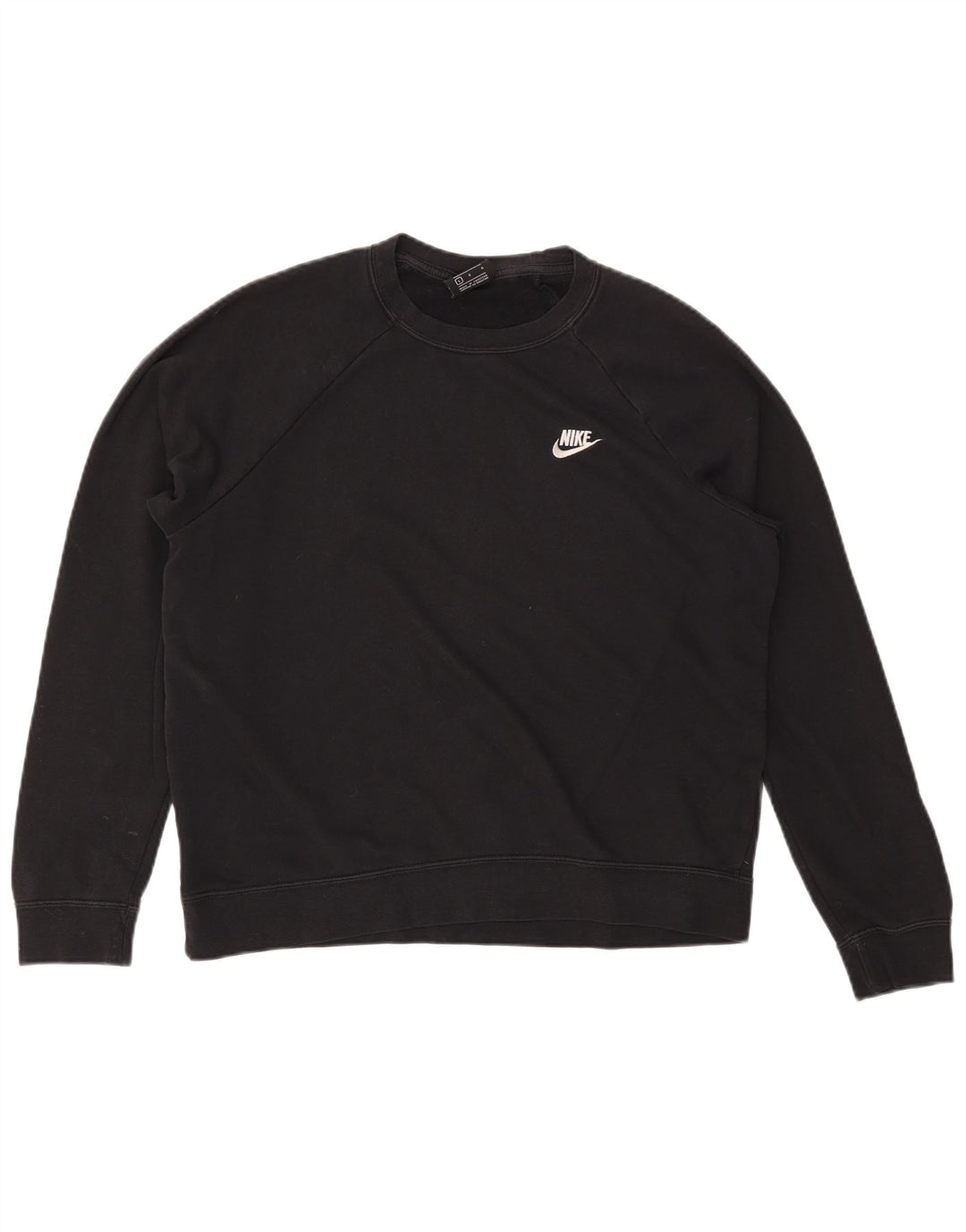 Женский свитер NIKE UK 16, большой размер, черный хлопок