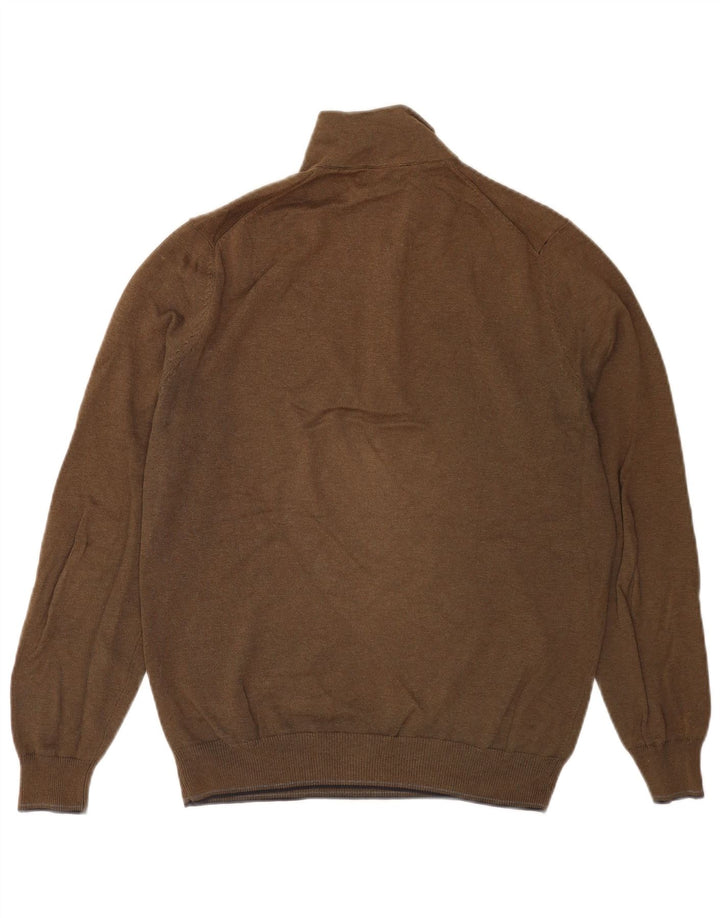 Мужской джемпер с воротником на молнии Massimo Dutti, средний хаки