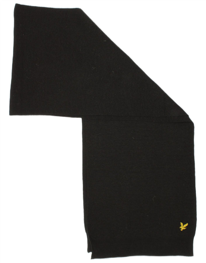 Мужской прямоугольный шарф Lyle & Scott, один размер, черный полиэстер