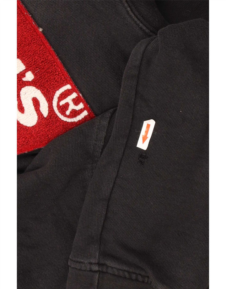 Мужской джемпер с капюшоном Levi's, черный, хлопковый, среднего размера