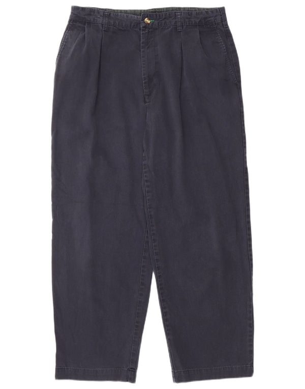 Tommy Hilfiger Мужские брюки-чинос свободного кроя W34 L30 Темно-синие хлопковые